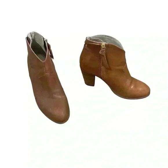 Boden Harper Camel Ankle Zip Booties boots - Picture 4 of 9